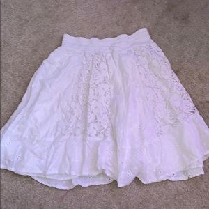 White Eyelit Skirt